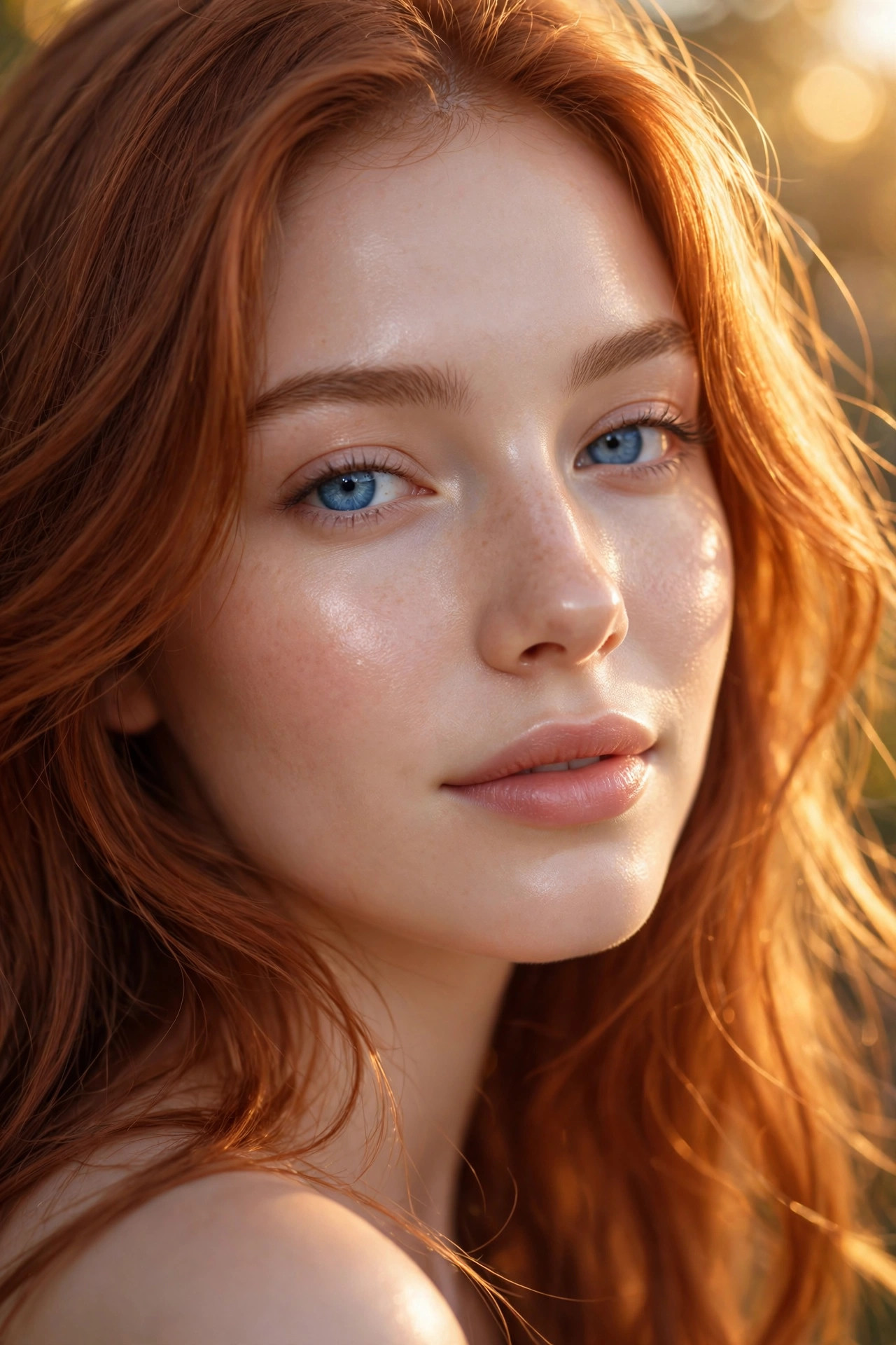 Radiant skin close-up
